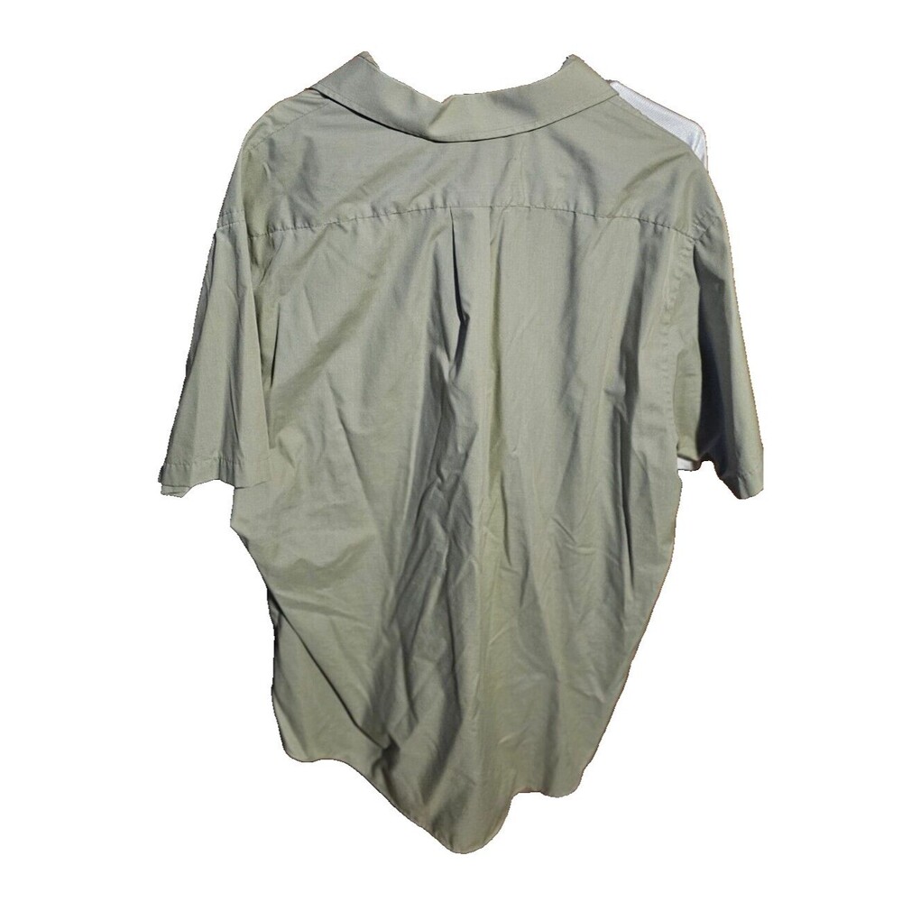 PURITAN green short sleeve dress button down shirt, Big 18" Neck